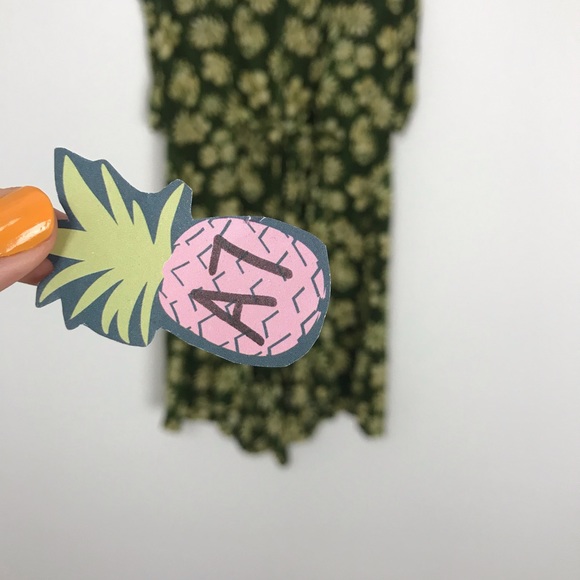 Jamie Brooke Hawaiian Floral Print Romper Green A7 - Picture 7 of 7